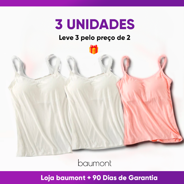 Kit 3 Blusinhas com Alças Ajustáveis