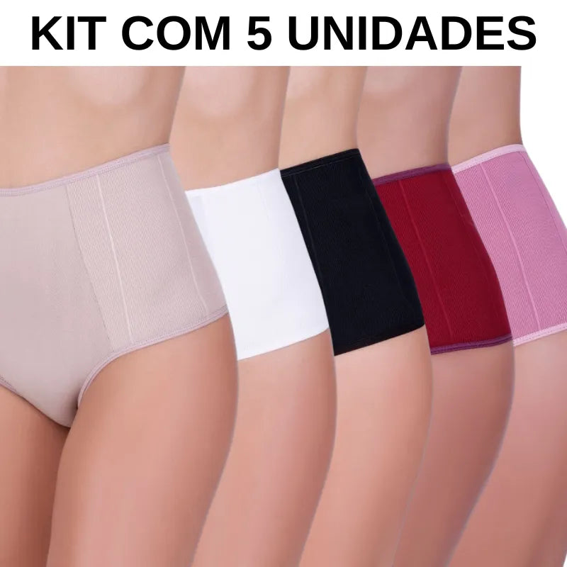 Kit com 5 Calcinhas Premium - Seca Barriga e Redutora de Medidas